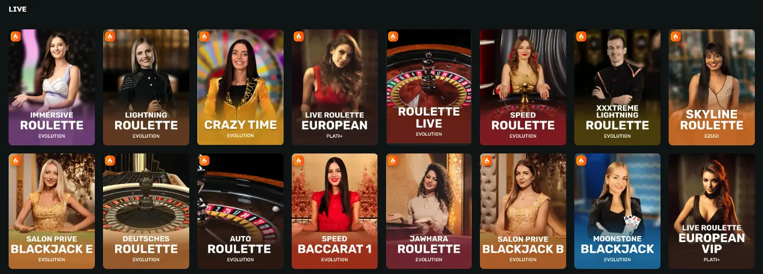 Live casino van FoxSlots