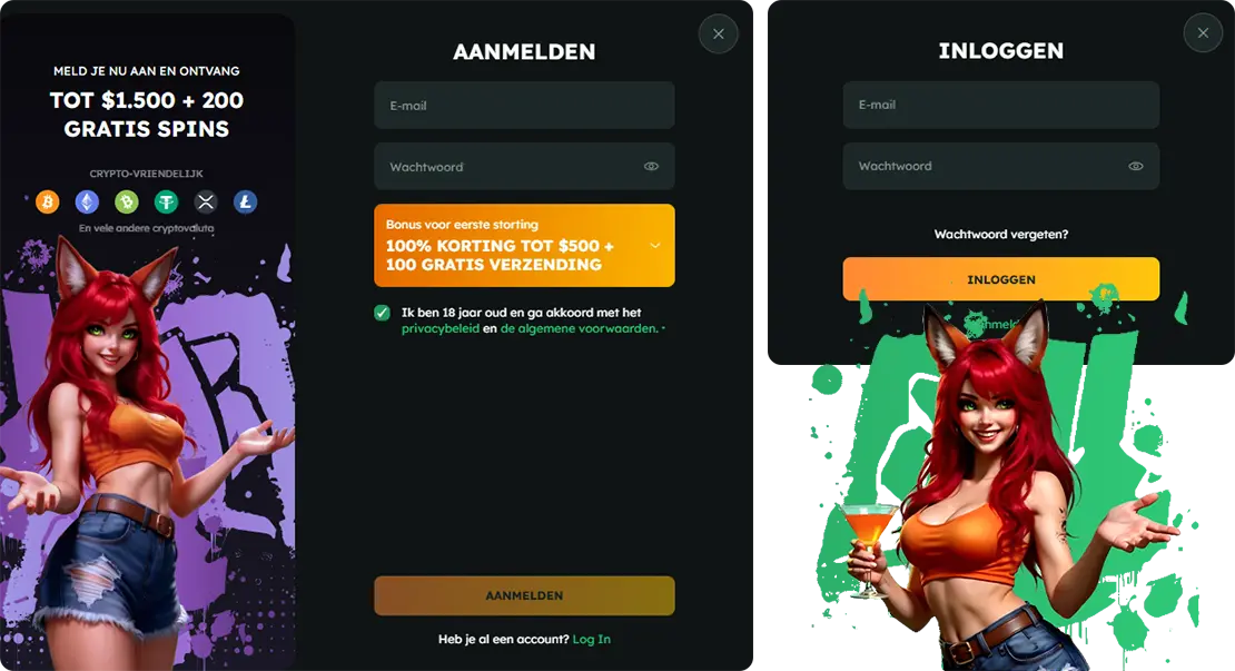 Registratie en account FoxSlots